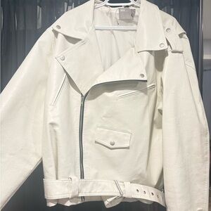 ASOS Off-White Faux Leather Jacket